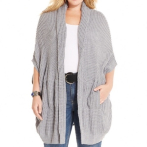 (sold)Melissa McCarthy seven7 Gray cardigan 2X - Picture 1 of 7
